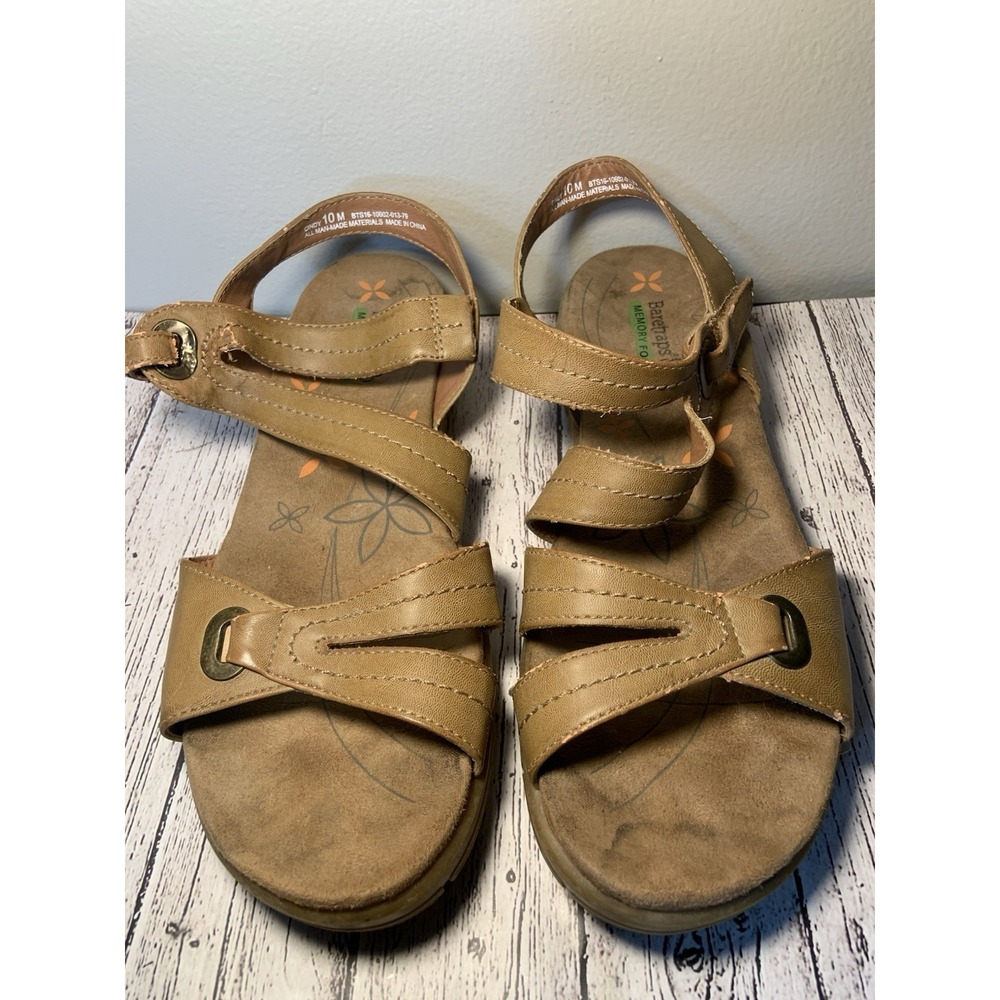 Baretraps Women‎ Size 10 Shoes Cindy Brown Strappy Comfort Slingback Sandals